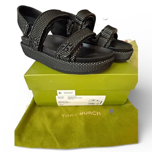 Tory Burch Shoes - NIB TORY BURCH Kira sport sandal perfect black/ new ivory size 9.5